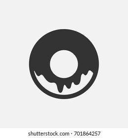 Sugar donut Vector illustration icon symbol
