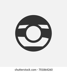 Sugar donut Vector illustration icon symbol
