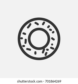 Sugar donut Vector illustration icon symbol