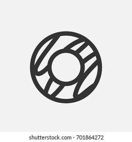 Sugar donut Vector illustration icon symbol