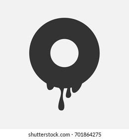 Sugar donut Vector illustration icon symbol