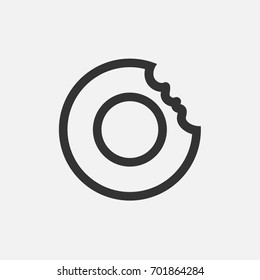 Sugar donut Vector illustration icon symbol