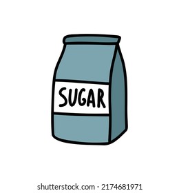 sugar doodle icon, vector illustration