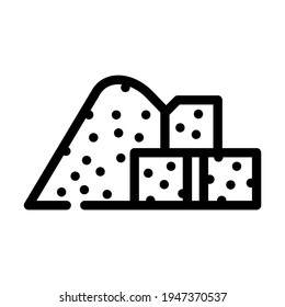 sugar food additives line icon vector. sugar food additives sign. isolated contour symbol black illustration