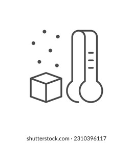 Sugar forceps line outline icon