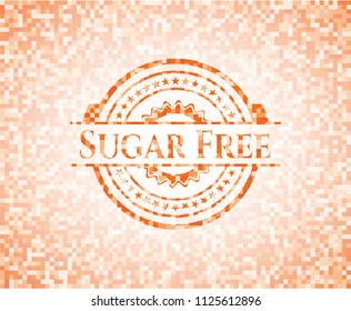 Sugar Free abstract orange mosaic emblem