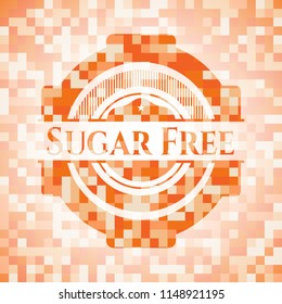 Sugar Free abstract orange mosaic emblem
