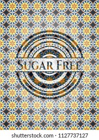 Sugar Free arabic emblem. Arabesque decoration.