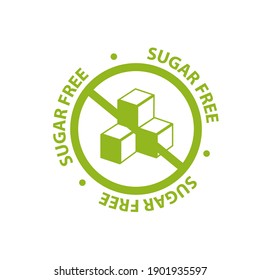 Sugar Free Badge Logo Icon Flat Stock Vector (royalty Free) 1901935597 