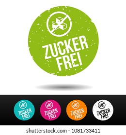 Sugar free Badge stamp - German Translation: Zuckerfrei Siegel