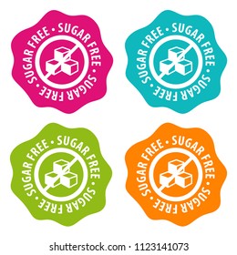 Sugar free Badges. Eps10 Vector.