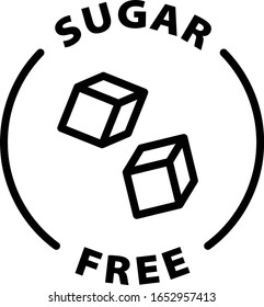 sugar free black outline icon