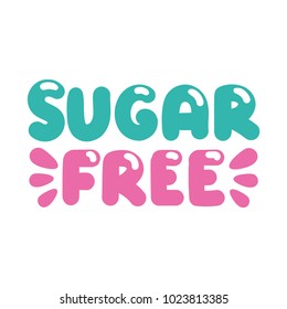 Sugar free. Business concept. Hand drawn vector illustration on white background.