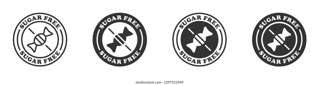 Sugar free candy icon. Vector illustration.