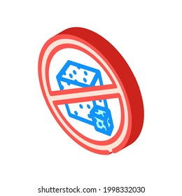 sugar free canteen mark isometric icon vector. sugar free canteen mark sign. isolated symbol illustration