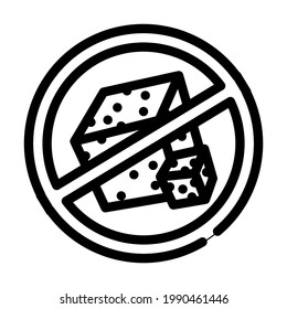 sugar free canteen mark line icon vector. sugar free canteen mark sign. isolated contour symbol black illustration