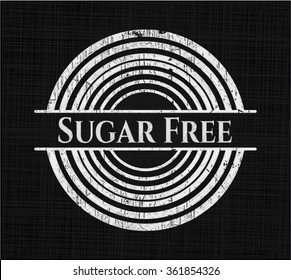 Sugar Free chalkboard emblem on black board