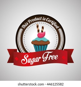 Sugar free  concept with icon design, vector illustration 10 eps graphic.
