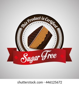 Sugar free  concept with icon design, vector illustration 10 eps graphic.