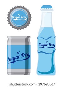 Sugar free design over white background, vector illustration