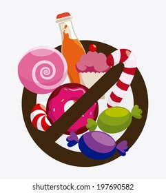 Sugar free design over white background, vector illustration