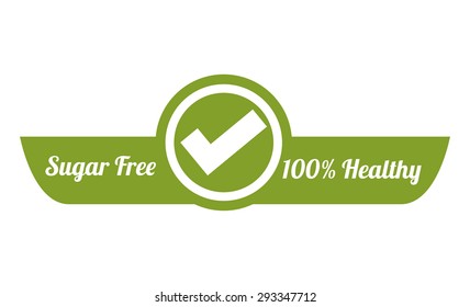 Sugar free design over white background, vector illustration