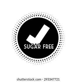 Sugar free design over white background, vector illustration
