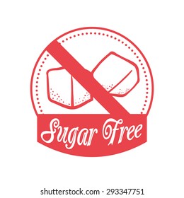 Sugar free design over white background, vector illustration
