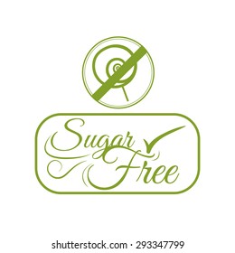 Sugar free design over white background, vector illustration
