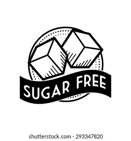Sugar free design over white background, vector illustration