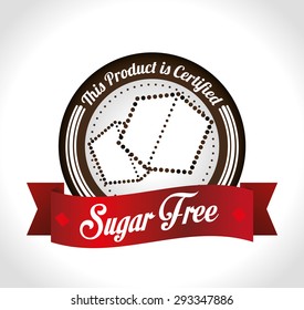 Sugar free design over white background, vector illustration