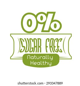 Sugar free design over white background, vector illustration