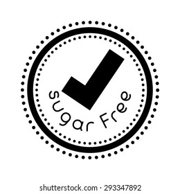 Sugar free design over white background, vector illustration