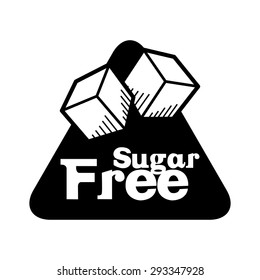 Sugar free design over white background, vector illustration