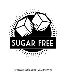 Sugar free design over white background, vector illustration