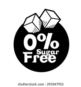 Sugar free design over white background, vector illustration