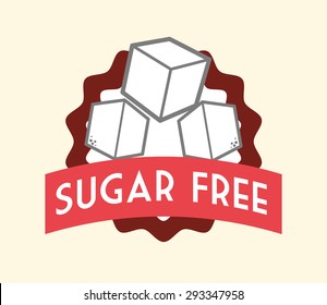 Sugar free design over white background, vector illustration