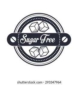 Sugar free design over white background, vector illustration