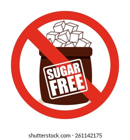 sugar free design, vector illustration eps10 graphic 