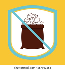 sugar free design, vector illustration eps10 graphic 