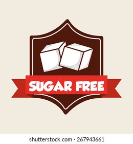 sugar free design, vector illustration eps10 graphic 