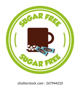sugar free design, vector illustration eps10 graphic 