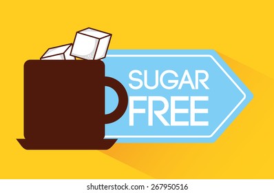 sugar free design, vector illustration eps10 graphic 