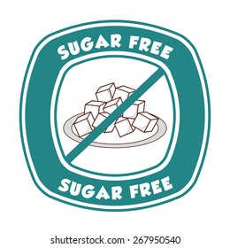 sugar free design, vector illustration eps10 graphic 