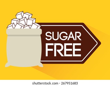 sugar free design, vector illustration eps10 graphic 