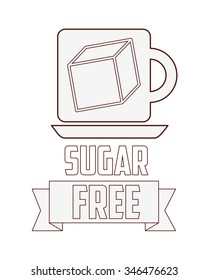 sugar free design, vector illustration eps10 graphic 