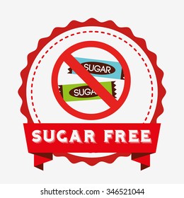 sugar free design, vector illustration eps10 graphic 
