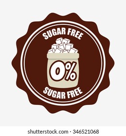 sugar free design, vector illustration eps10 graphic 