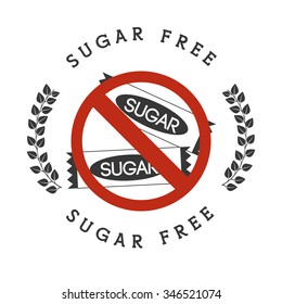 sugar free design, vector illustration eps10 graphic 