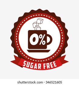 sugar free design, vector illustration eps10 graphic 